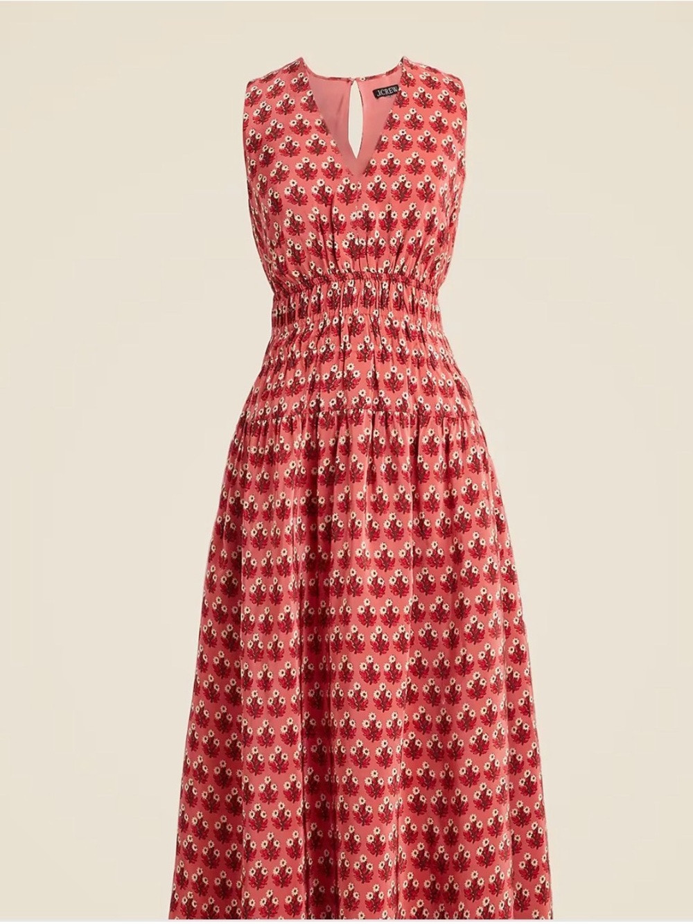 Hyacinth Floral Block Print Crepe de Chine Maxi Dress by J. Crew